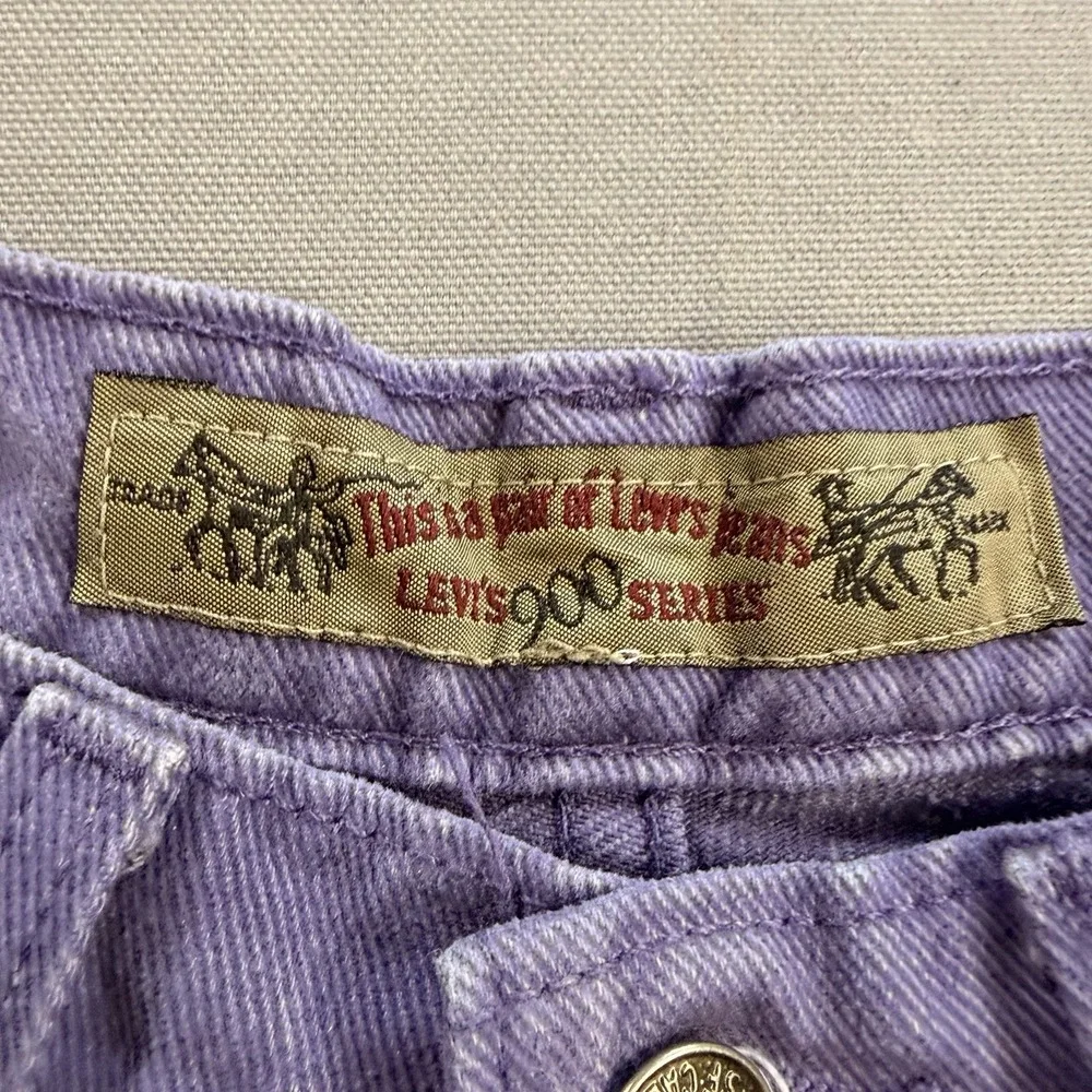 Levis 900 Series Cut Off Shorts Womens 9 Purple Denim Cotton 5-Pocket USA Made